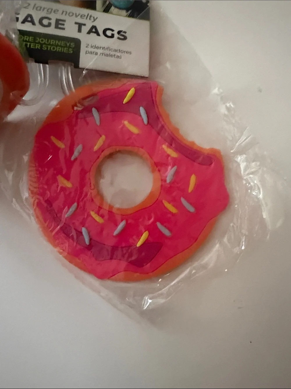 Travelon Donut Luggage Tags - Teal & Hot Pink